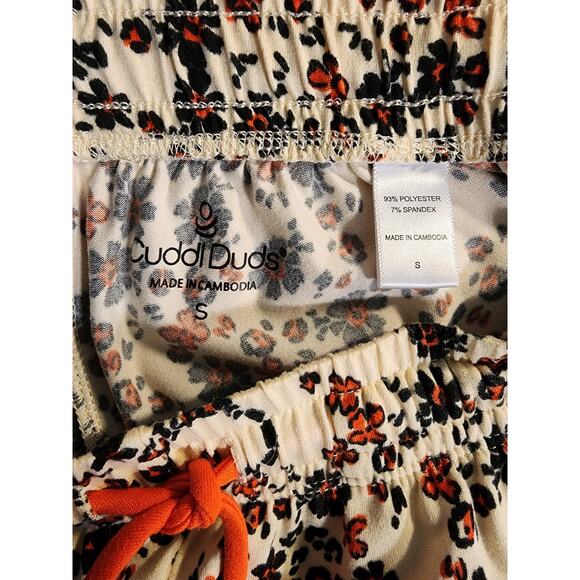 Cuddl Duds Pajama‎ Bottoms Cheetah Print Size S Ankle - Picture 4 of 5